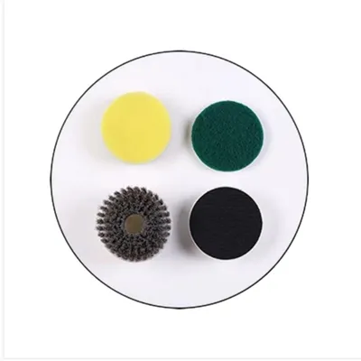 Immagine prodotto di INF Set di testine di ricambio per spazzola elettrica per la pulizia – 4 pezzi: spugna multisuperficie, nylon, accessori con setole dure