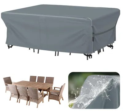 Produktbild von Abdeckung für Gartenmöbel, wasserfest, 250 x 210 x 71 cm, winddichte Schutzhülle mit reflektierenden Streifen