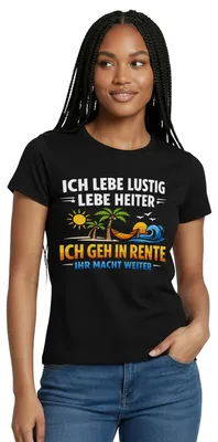 Produktbild von Spreadshirt Ich Geh In Rente Ihr Macht Weiter Rentner Humor Frauen T-Shirt, XXL, Schwarz