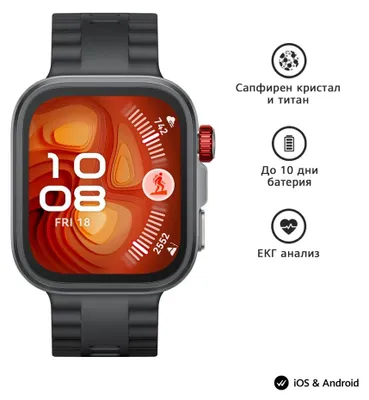Zdjęcie produktu dla Huawei WATCH Fit 4 Pro, 4,62 cm (1.82"), AMOLED, Ekran dotykowy, GPS, 30,4 g