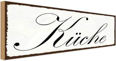 Produktbild von vianmo Holzschild 10x27 cm Küche Kochen