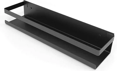 Produktbild von Schwarze Edelstahl Duscheplatte 30cm