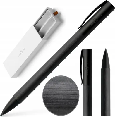 Produktbild von FABER-CASTELL Eleganter Automatik-Kugelschreiber mit Etui Ambition All Black B
