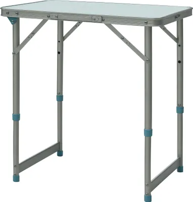 Image de Outsunny Table Pliante Table de Camping Table de Jardin Hauteur réglable Aluminium MDF Blanc