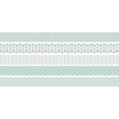 Produktbild von HEYDA 203584571, Mintfarbe, Muster, Papier, 3 m, 12 mm, 5 Stück(e)