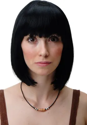 Produktbild von WIG ME UP Perücke Bob Pony Schwarz 7803-1