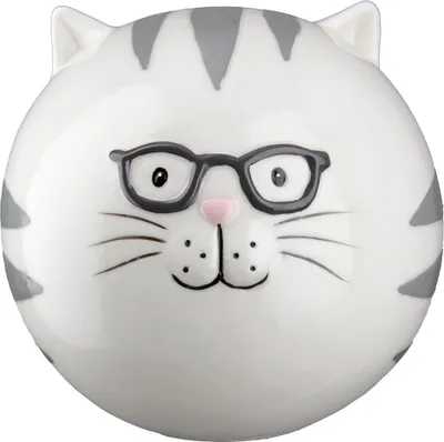 Zdjęcie produktu dla Gilde Spardose, Katze, rund, "Brillo", Porzellan, weiß, VE 2, D. 13 cm 32092 4063387320921