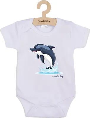 Immagine prodotto di Body per neonati con stampa "New Baby Dolphin" - maniche corte, taglia 62 (3-6 mesi)