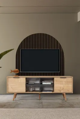 Productafbeelding van Skye Decor, hoogwaardige TV-standaard (3-delig) in Sapphire Oak, 160 cm, 100% melamine