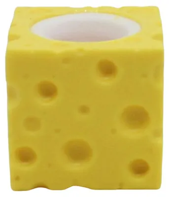 Produktbild von Käse-Quetschspielzeug in Hasenform zur Stressbewältigung, Käse-Fidget-Toy in Hasenform, langsam aufsteigender Entspannungsball, simulierter Käse, sensorisches Spielzeug