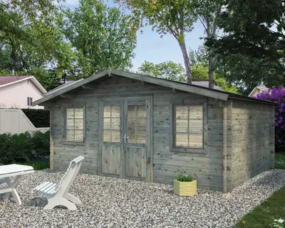 Produktbild von Gartenhaus Palmako Klara 17,0 m² 518 x 420 cm Tauchgrundiert grau