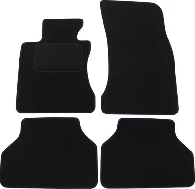Image de Tapis De Sol Noir Velours Pour BMW 5 Series E60 2003-2010 4pcs, Ajustement précis, Base Antidérapante, Renforcée dans la Zone de la Pédale