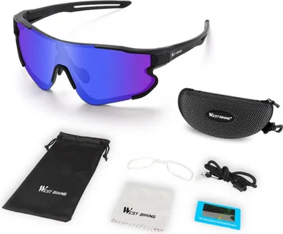 Produktbild von Outdoor Sport Sonnenbrille Herren Damen – Polarisierte Sportbrille für Laufen, Radfahren, Angeln, UV-Schutz, beschlagfrei, leicht