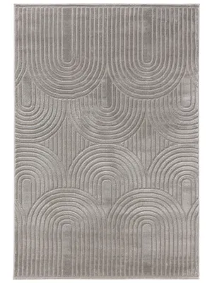 Produktbild von Teppich Claire Grau 120x170 cm Wohnzimmer Rechteckig Muster Modern Kurzflor benuta Skandinavisch