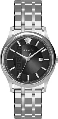 Produktbild von Versace VE4A00520 Aiakos schwarz silber Edelstahl Armband Uhr Herren NEU