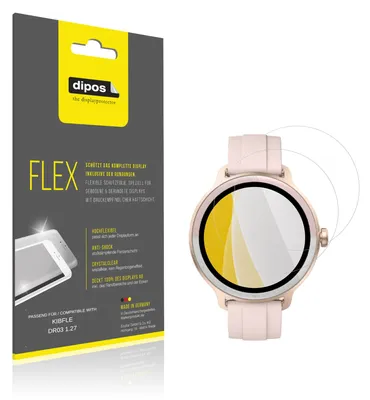 Produktbild von 2x Schutzfolie für KIBFLE DR03 1.27 Folie, 100% Displayabdeckung, dipos Flex