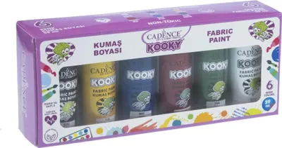 Immagine prodotto di Set di tinture tessili Cadence - Kooky 6 colori per bambini 59 ml