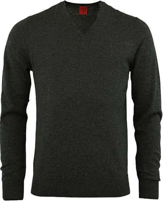 Produktbild von OLYMP modern fit trui wol, O-hals, antraciet