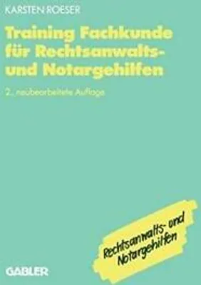 Obrázok produktu pre Training Fachkunde für Rechtsanwalts- und Notargehilfen