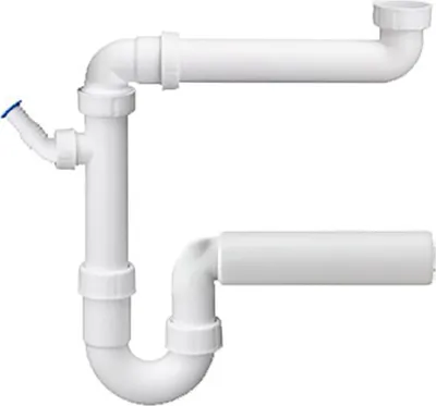 Produktbild von Haas Raumsparsiphon 1 1/2 Zoll x DN50 Raumsparsifon Siphon Geräteanschluß
