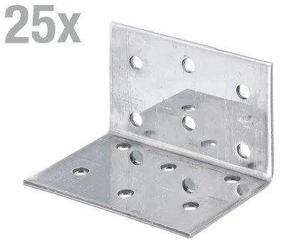 Produktbild von Alberts 25 x Lochplattenwinkel 60 x 40 x 40 mm – Edelstahl, Winkelverbinder & Metallwinkel