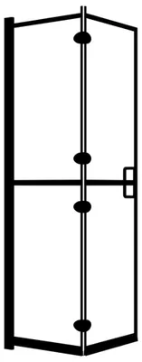 Produktbild von vidaXL Faltbare Duschkabine ESG Schwarz 100x140 cm