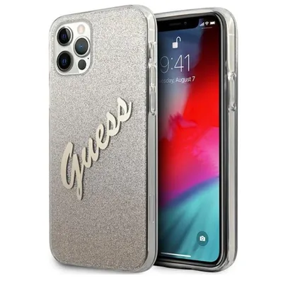 Immagine prodotto di Guess Guhcp12Lpcuglsgo Iphone 12 Pro Max6,7 Złoty/Oro Hardcase Glitter Gradient Script