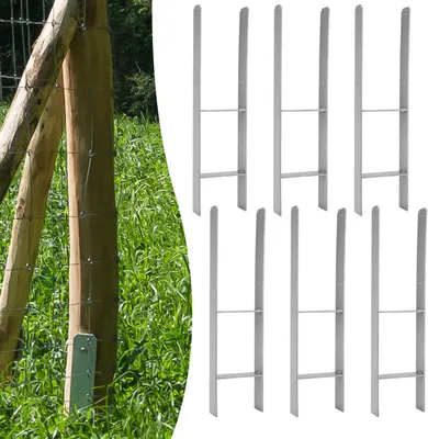 Produktbild von Pfostenanker Pfostenschuhe Materialstärke 4.75 mm Pfostenhalter H-Träger Pfostenanker 101MM 6 Stück