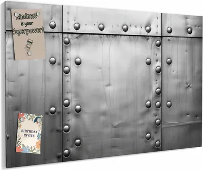 Produktbild von Magnettafel 60x40cm magnetisch & beschreibbar Metall-Board - Metallplattenoptik