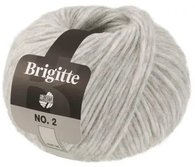 Produktbild von Lana Grossa BRIGITTE NO. 2 Wolle 50 g 140 m Alpaka Baumwolle Strickgarn Farbe 013 - Silbergrau