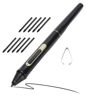 Produktbild von BOSTO Digitalstift W10 mit 8192 Druckstufen und 10 Ersatzspitzen – druckempfindlicher Stift für BT-101A, BT-101B, BT-19UHD, BT-19UHDT,