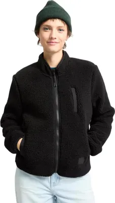 Produktbild von Volcom Fleecejacke Wuzer Fuzzar Schwarz L mit Reißverschluss-Brusttasche und hohem Kragen