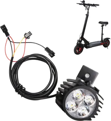 Produktbild von LED Frontlicht + Hupe Für Kugoo M4 & M4 Pro E-Scooter Schwarz