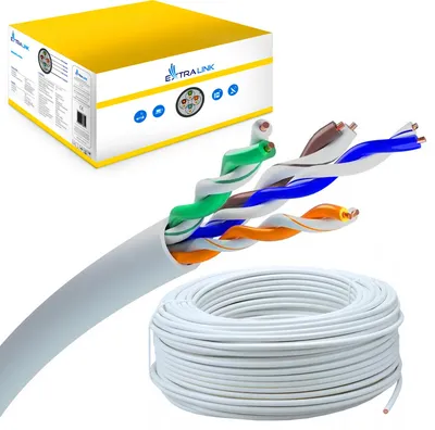Immagine prodotto di Extralink CAT5E UTP U/UTP Indoor Cavo di rete Cat. 5e, 50 m, 100% rame
