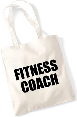 Produktbild von Huuraa Jutebeutel Fitness Coach Training 10 Liter Natural Baumwolle Tasche Geschenkidee
