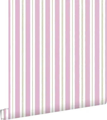 Obrázok produktu pre ESTAhome tapeta pruhy fialová a zelená 50 x 900 cm