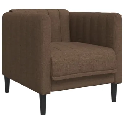Image de Fauteuil marron similicuir daim