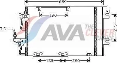 Produktbild von AVA COOLING SYSTEMS OL5367D Kondensator Klimaanlage Klimakondensator für OPEL ZAFIRA B (A05) +Trockner