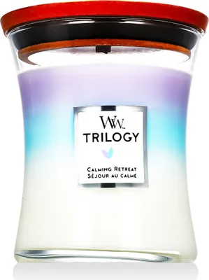 Image de Woodwick Trilogy Calming Retreat Duftkerze 275 g