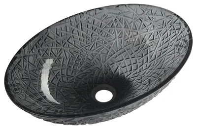 Immagine prodotto di Sapho Beauty - Lavabo da appoggio, 500x360 mm, senza sfioratore, vetro nero TY305SG
