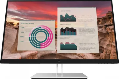 Produktbild von HP E27u G4 Computerbildschirm 68,6 cm (27") 2560 x 1440 Pixel Quad HD Schwarz, Silber
