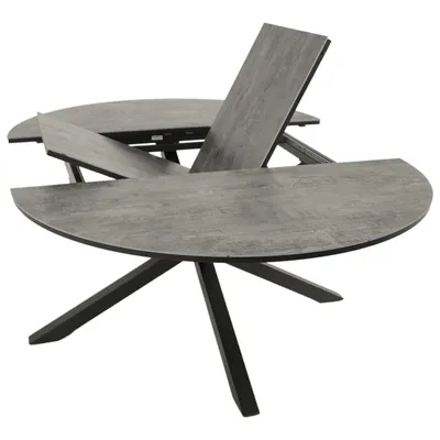 Produktbild von DEGAMO Ausziehtisch LYON 140cm/200x140cm Alu anthrazit + ECP-Kunststoff hellgrau