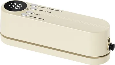 Produktbild von Mini-Vakuumiergerät für Lebensmittel, kabellos, wiederaufladbar, mit Digitalanzeige, zum Vakuumieren und Heißsiegeln von Lebensmittelbeuteln