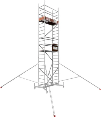 Image de ALTEC Rollfix 700 | roulettes incluses (Ø 125 mm) | traverse extensible | 4x stabilisateurs triangulaires | échafaudage roulant