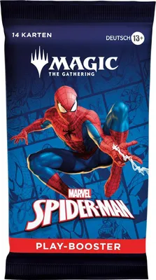 Produktbild von Magic the Gathering Marvels Spider Man Play Booster DE +Heartforcards®Versandschutz