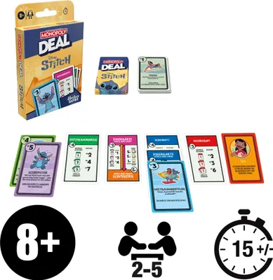 Imagen del producto de Hasbro Monopoly Deal, edición Stitch