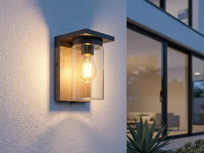Produktbild von LED Wandlaterne für draußen im Landhausstil Carport Gartenbeleuchtung mit Strom
