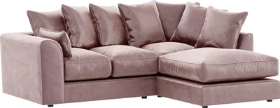 Produktbild von SLF24 - Rechtsseitiges Ecksofa Dillon Velvet - puderrosa - Kronos 27