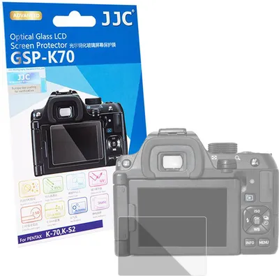 Produktbild von JJC Hochwertiger Displayschutz Screen Protector aus gehärtetem Echtglas, Kompatibel mit Pentax K-70, K-S2