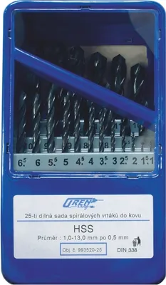 Produktbild von HSS Spiralbohrer rollgewalzt in Sets, Größen:1.0-8.0 0.5 10 8.5-10.0 0.5